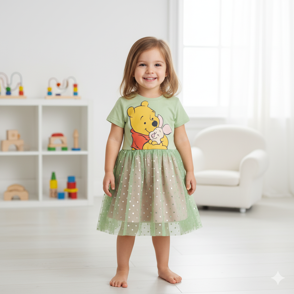 Winnie The Pooh - Girl's Tulle Dress - Green