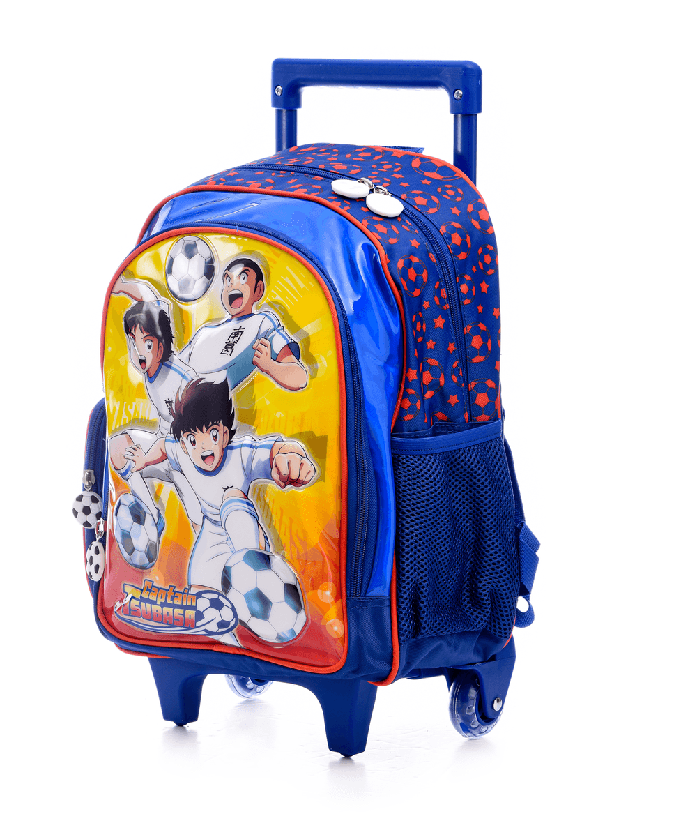 Captain Tsubasa - School Trolley Bag - Blue - 14-Inch/36cm