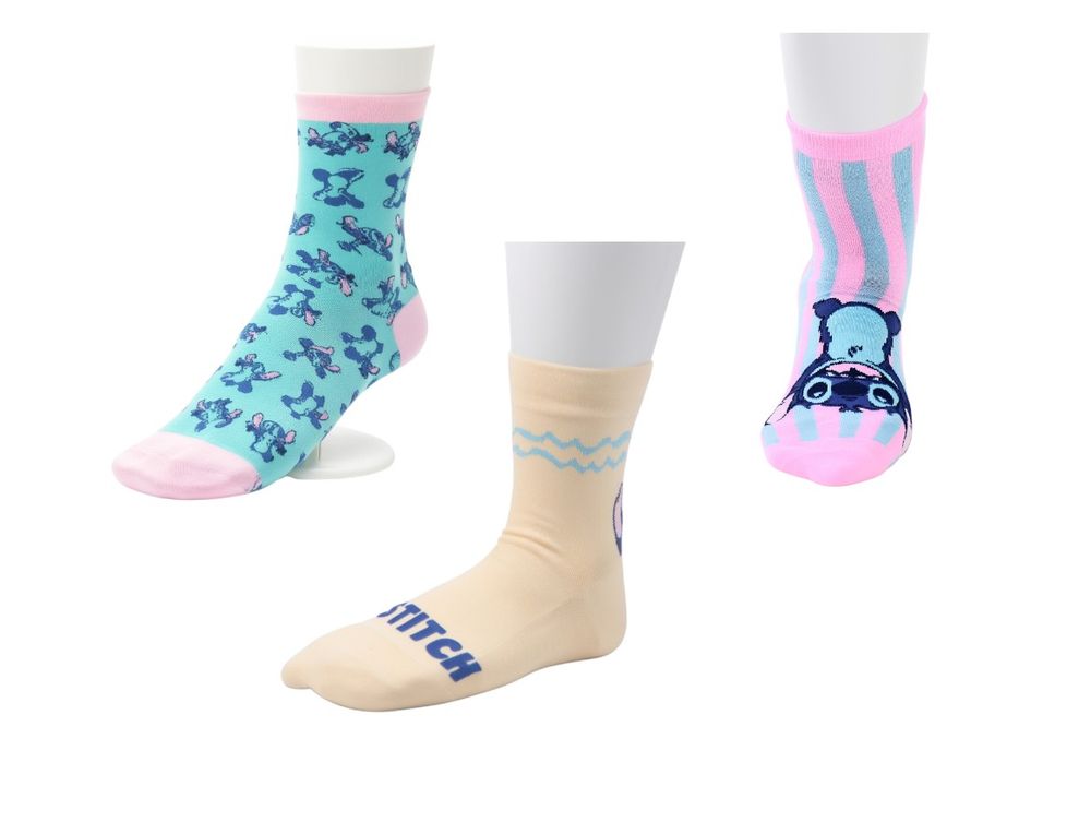 Lilo & Stitch 3pc-Set - Girl's Anklet Socks - Multicolor