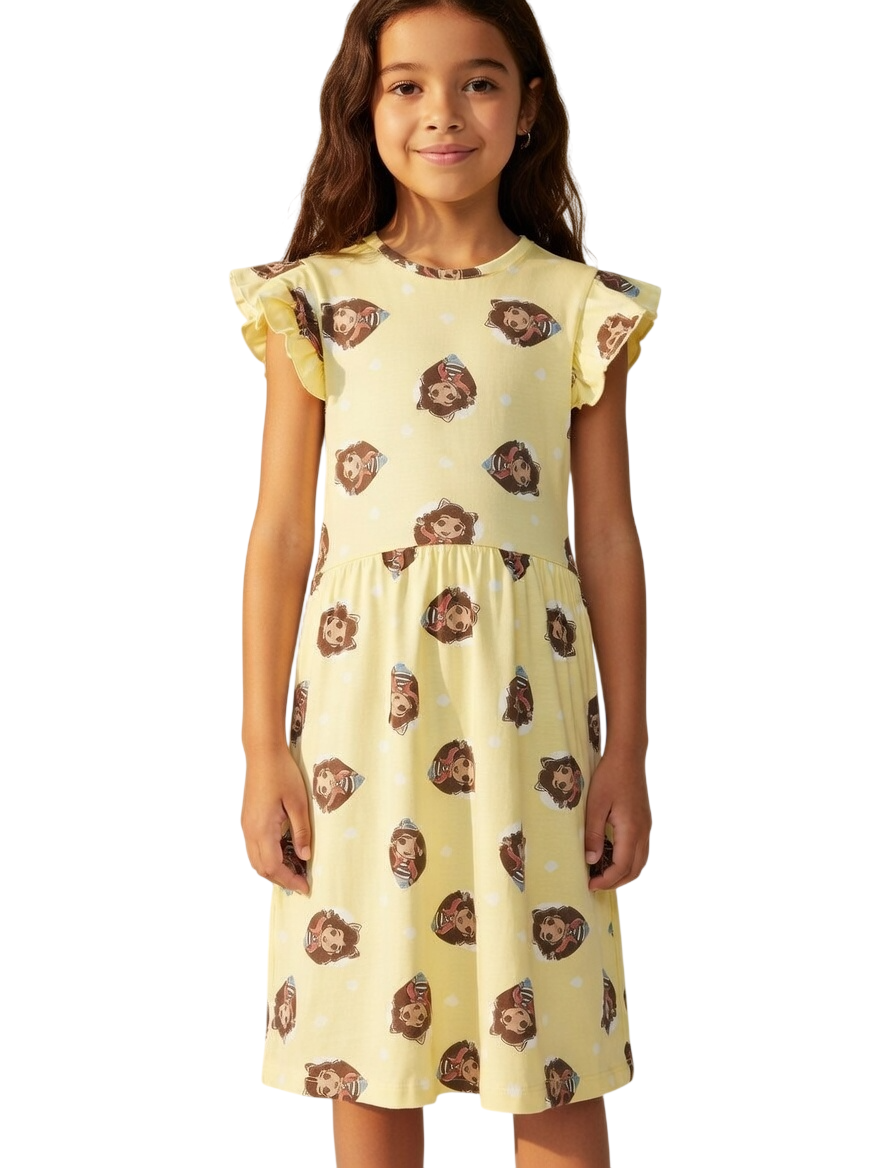 Gabby's Dollhouse - Printed Dress - Yellow
