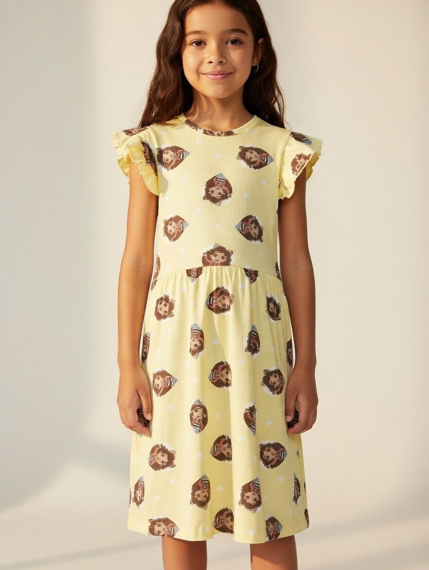 Gabby's Dollhouse - Printed Dress - Yellow
