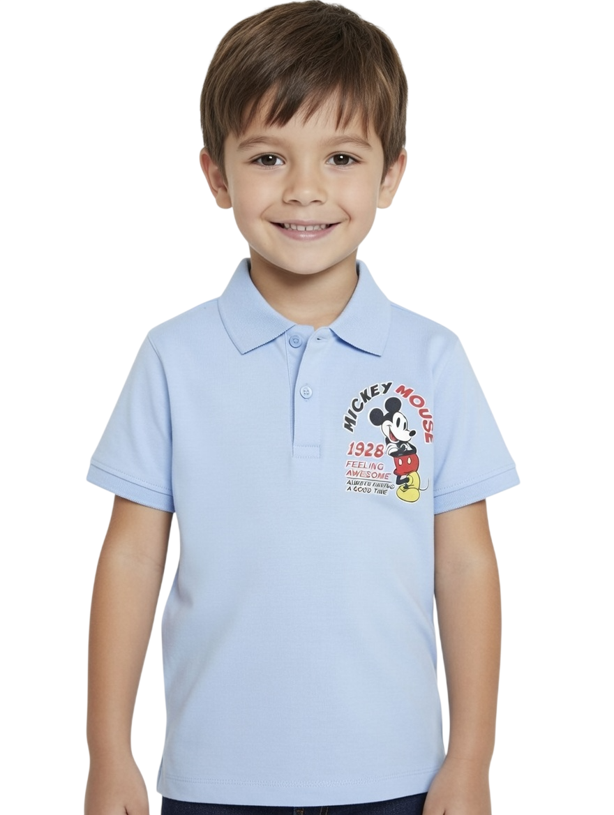 Mickey Mouse - Boy's Polo T-Shirt - Blue