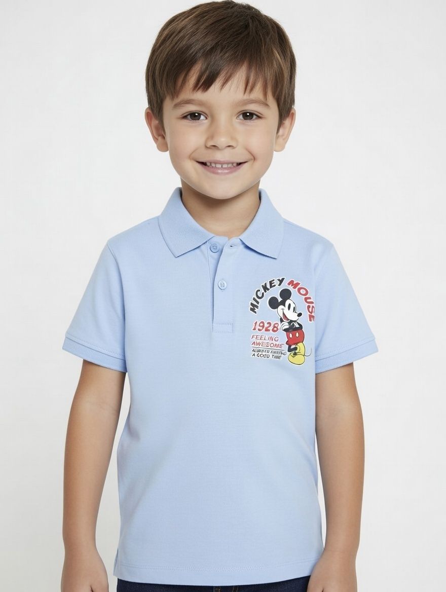 Mickey Mouse - Boy's Polo T-Shirt - Blue