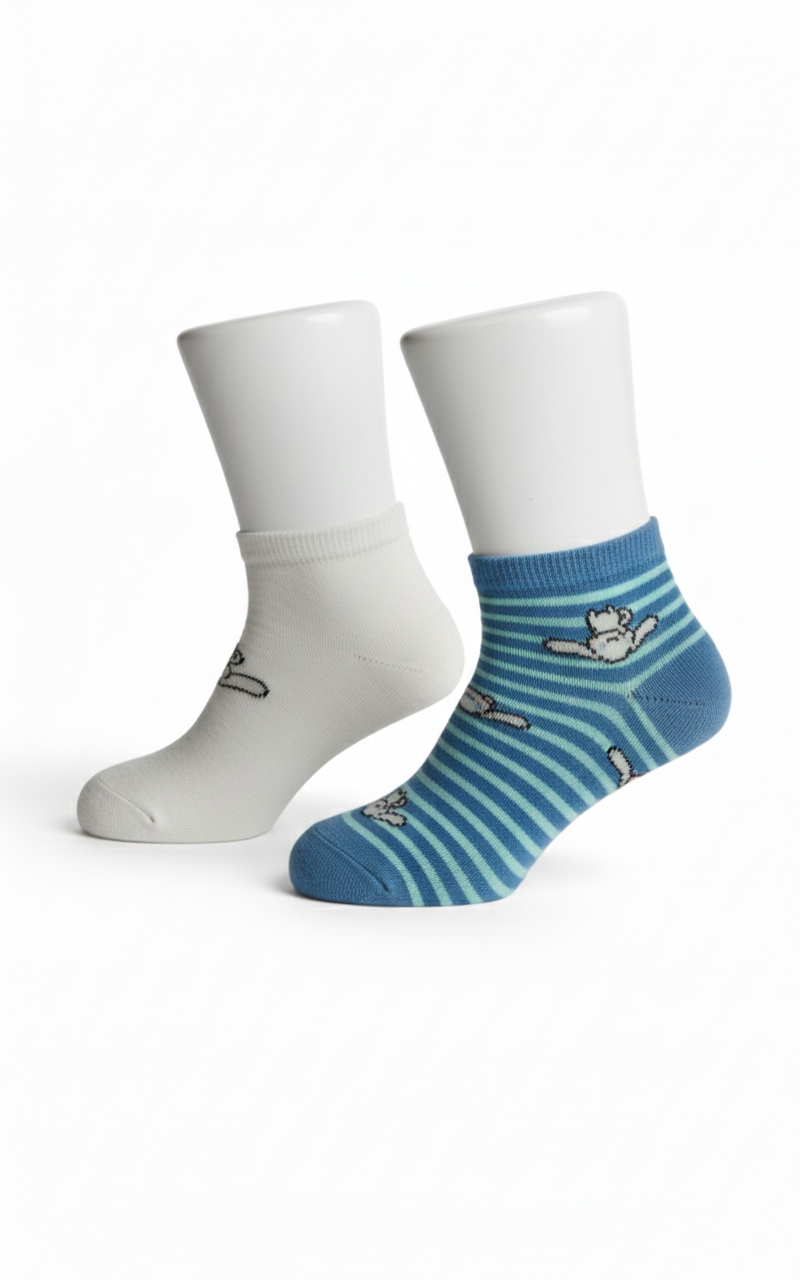 Cinnamoroll 3pc-Set - Girl's Anklet Socks - Grey/Blue/Green