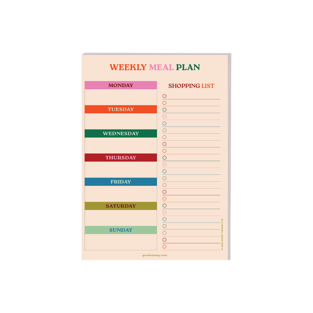 GOOD TUESDAY - Work Hard, Play Nice Meal Planner And Shopping List - A5