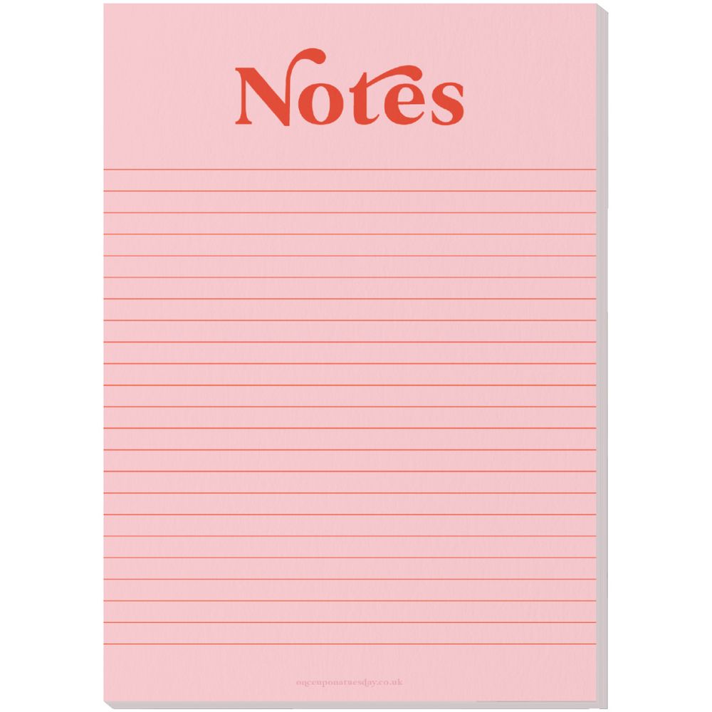 Good Tuesday - A5 Notepad - Pink/Red