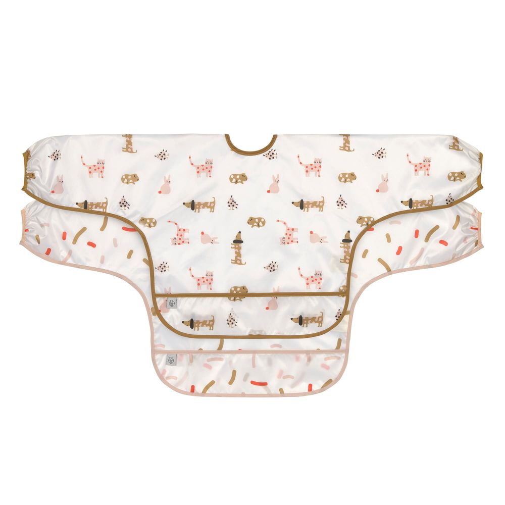 Lassig Happy Fruits Long Sleeve Bib with Drip Tray - 2pcs