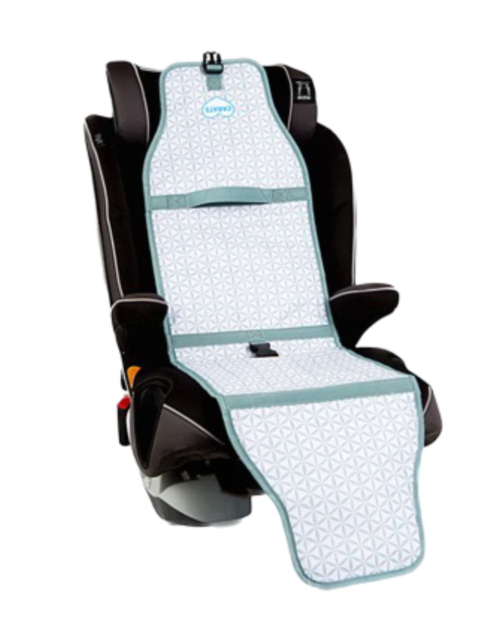 Cool Carat - Geometric Design Car Seat Cooler - Grey/White