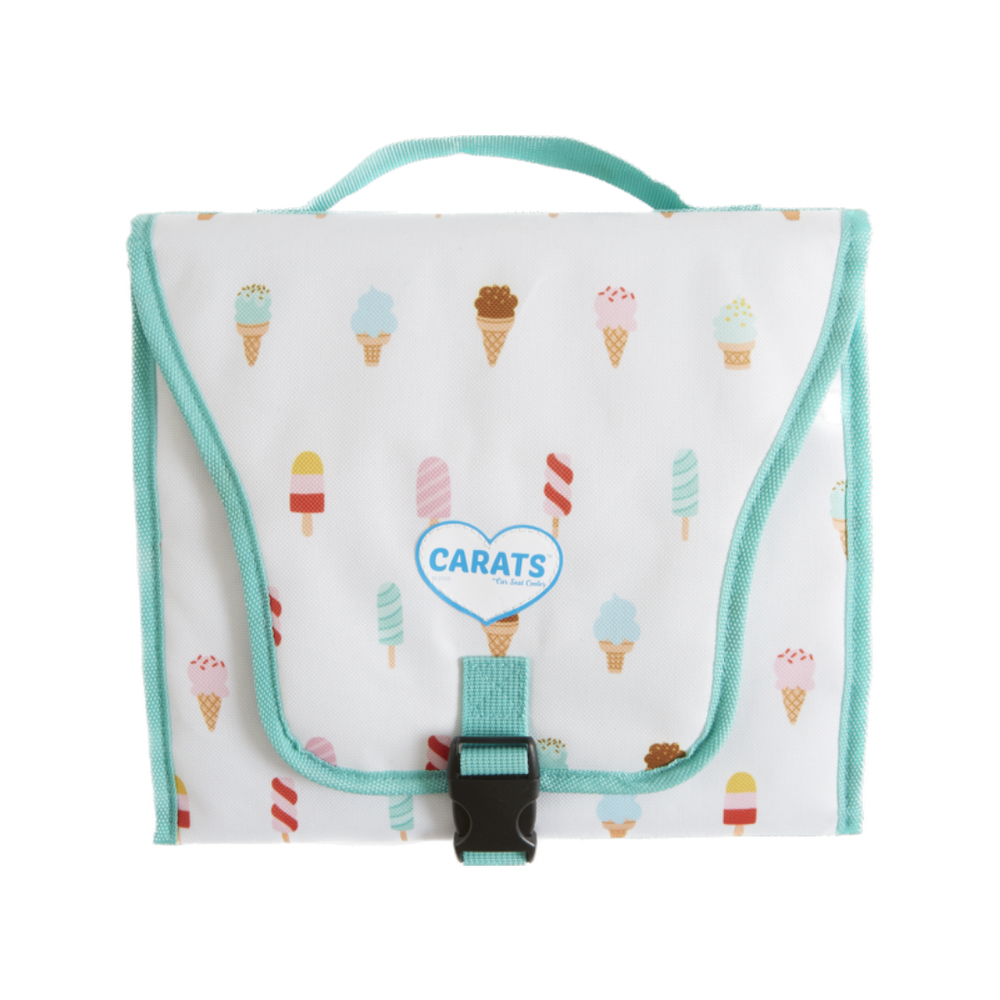 Cool Carat - Popsicle And Ice Cream Design Car Seat Cooler - Blue/White
