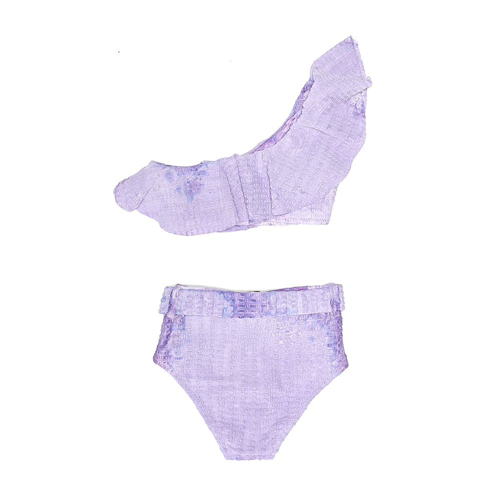 Reborn - Girl's Grape Frill Bikini - Purple