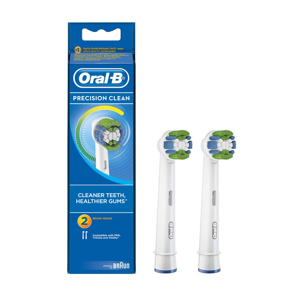 Oral-B Precision Clean Replacement Toothbrush Heads, Compatible with Oral-B Pro, and Vitality, 2 Heads