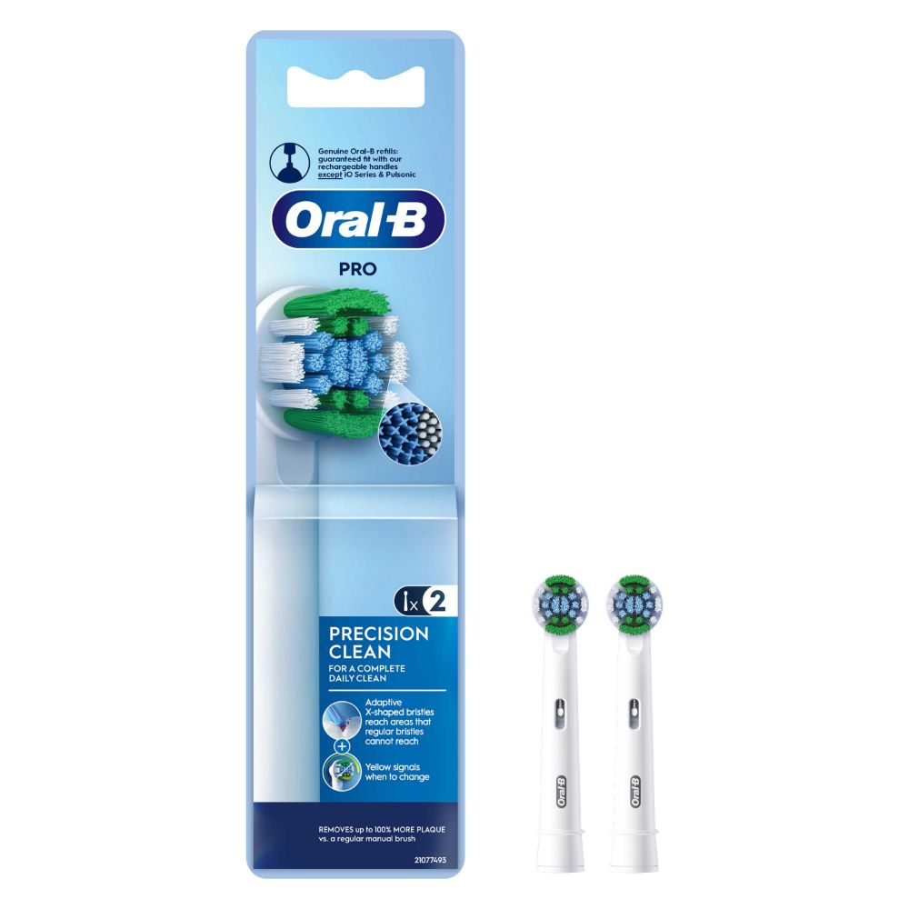 Oral-B Precision Clean Replacement Toothbrush Heads, Compatible with Oral-B Pro, and Vitality, 2 Heads