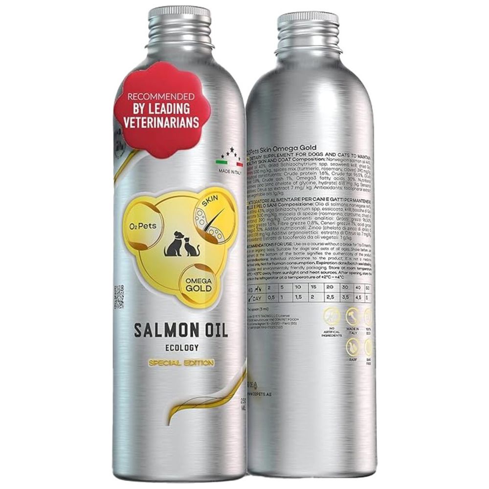 أو2 بيتس - زيت السلمون أوميجا جولد للجراء والقطط الصغيرة