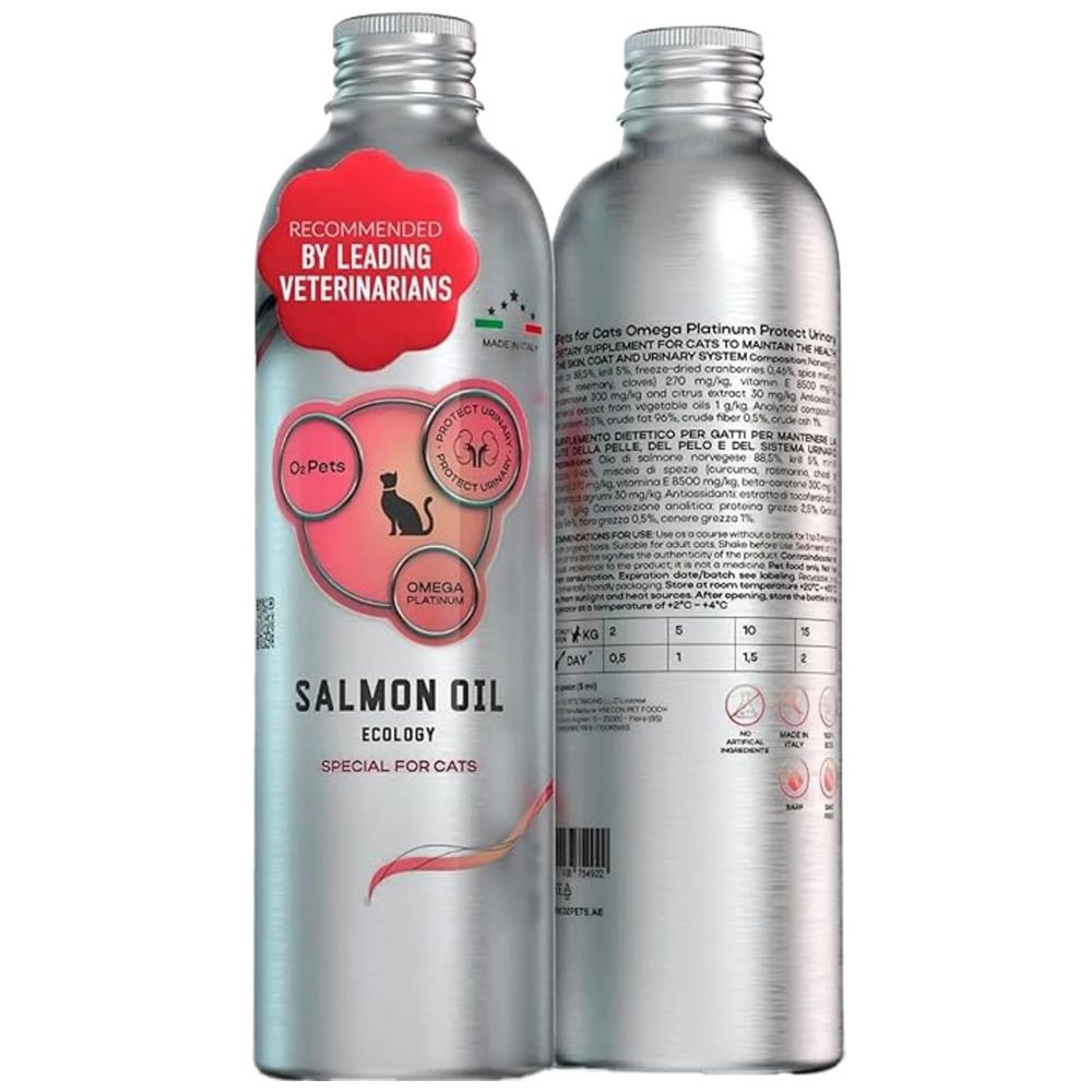 أو2 بيتس - زيت السلمون أوميجا بلاتينيوم للقطط