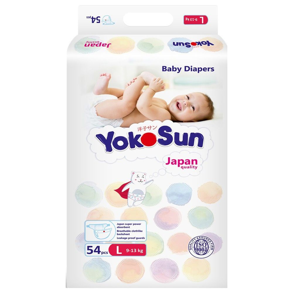 Yokosun - Baby Diapers - Size 4 Large - 9-13 kg - 54 Pcs