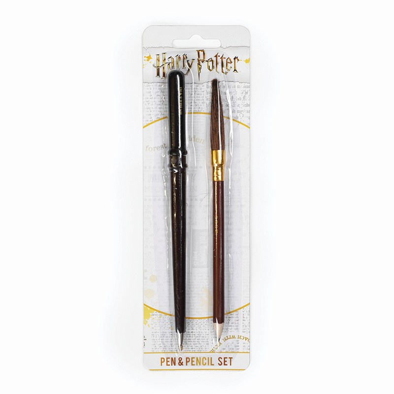 Pyramid International - Pen And Pencil Set - Harry Potter Wand And Broom - 2pcs