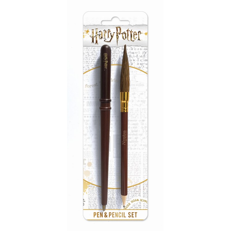 Pyramid International - Pen And Pencil Set - Harry Potter Wand And Broom - 2pcs