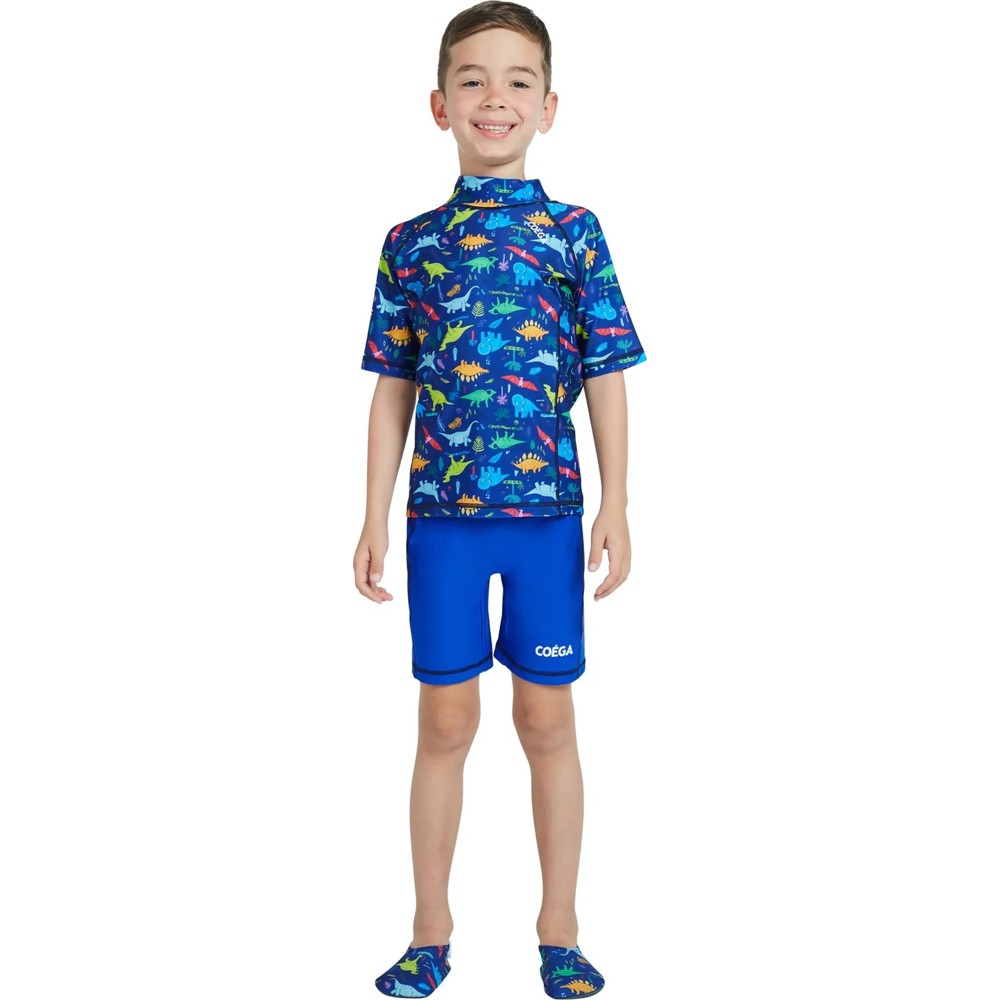 Coega Sunwear - 2pc-Set - Boy's Swimsuit - Blue Playing Dinos