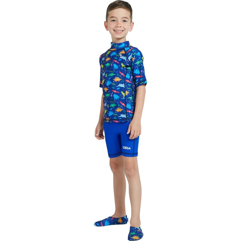 Coega Sunwear - 2pc-Set - Boy's Swimsuit - Blue Playing Dinos
