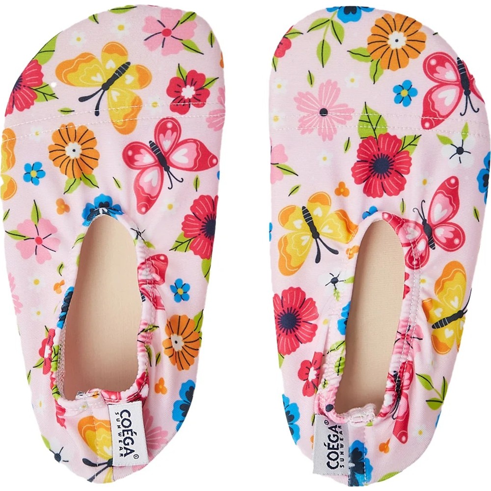 Coega Sunwear - Girl's Pool Shoes - Pink Rosey Flowers
