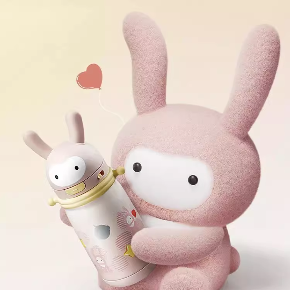 Babycare - Bunny Staged Vacuum Bottle - Multicolor - 450 ml