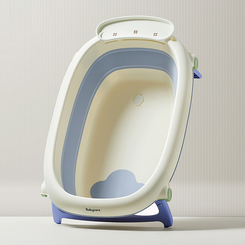 بيبي كير - حوض استحمام للأطفال قابل للطي - أزرق جليدي