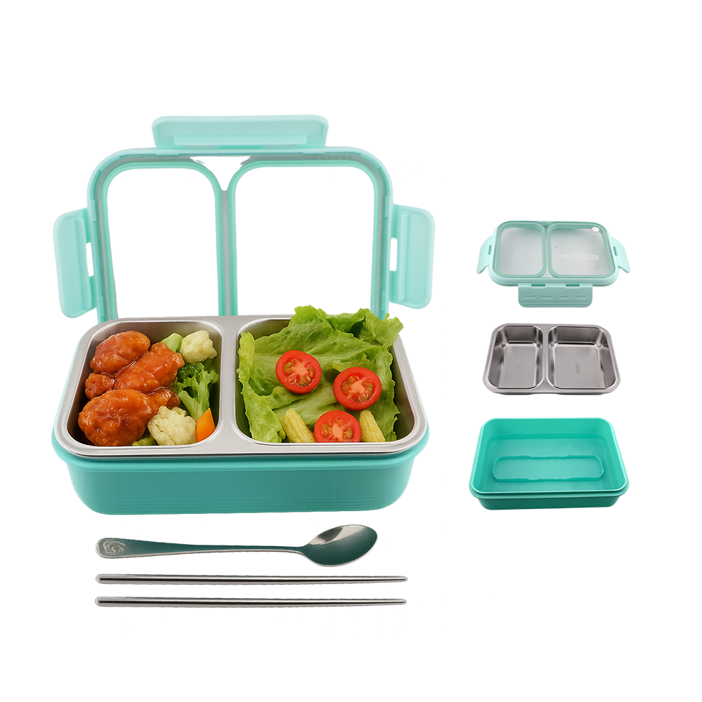 Cravista - 2-Compartments Bento Lunch Box - Multicolor - 700 ml