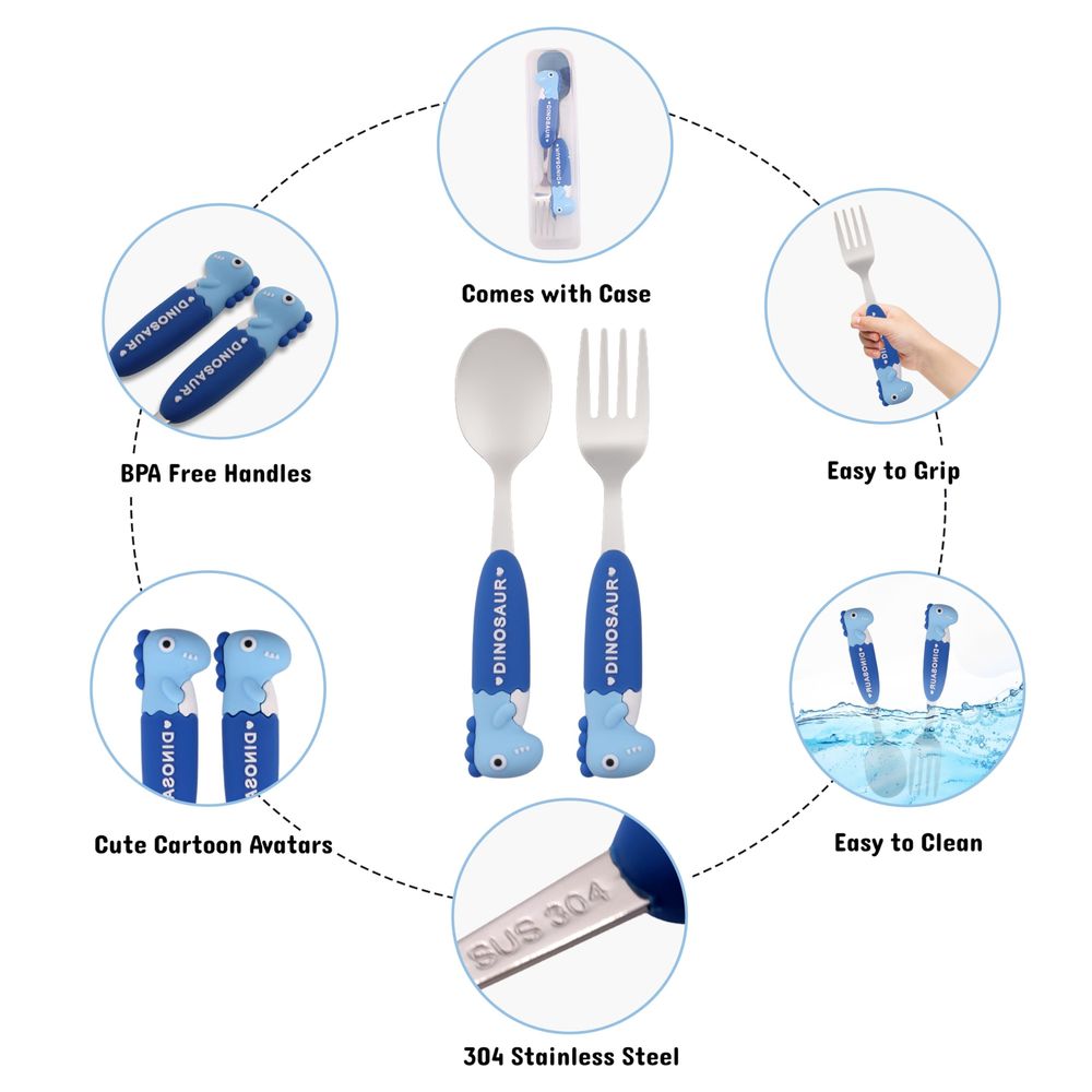 Cravista - Dinosaur Cutlery Set with Case