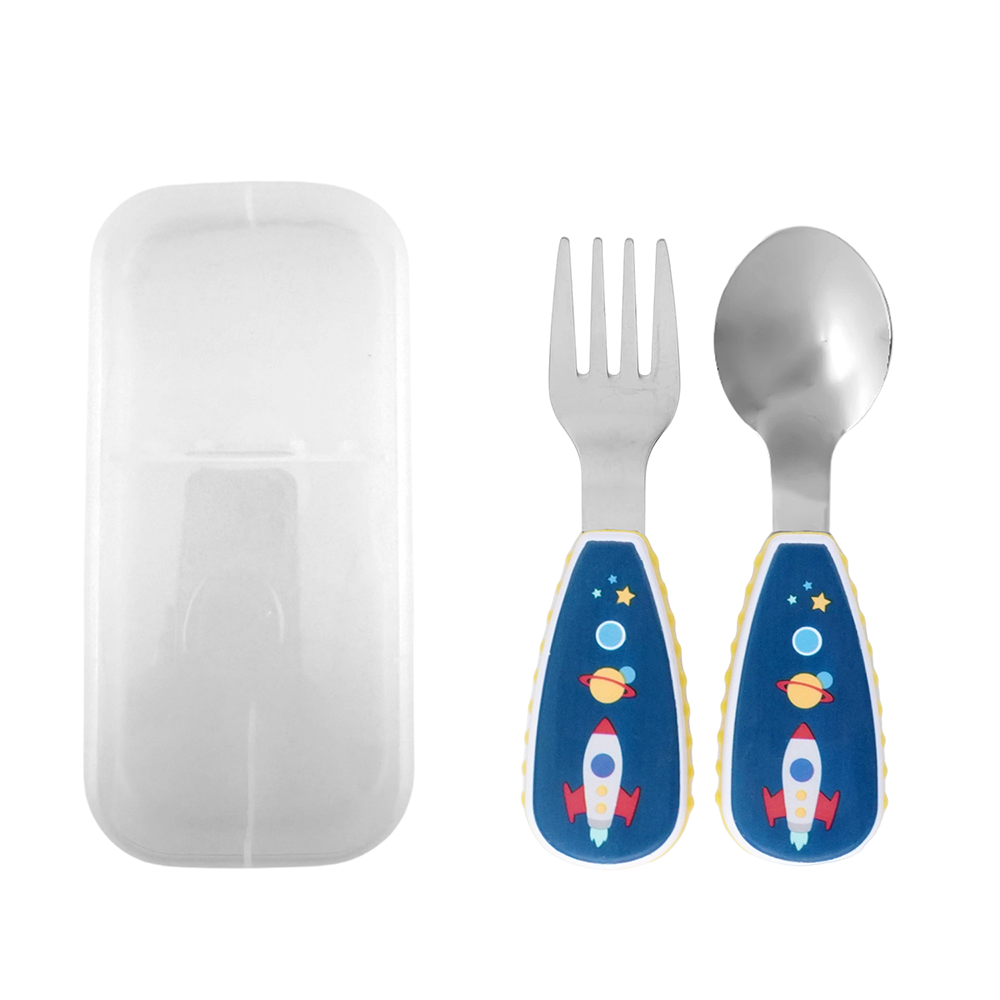 Cravista - Stainless Steel Kids Cutlery Set Fork And Spoon