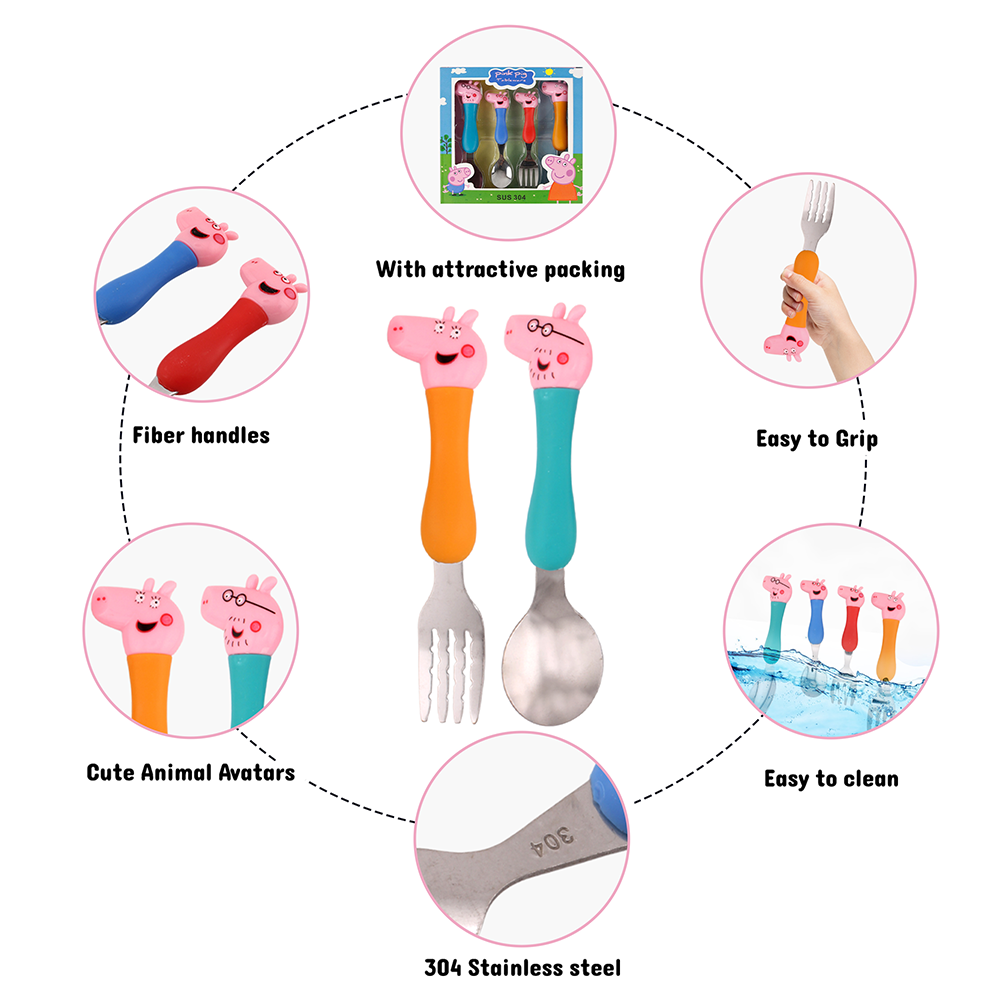 Cravista - Peppa Pig Kids Cutlery Set - 4pcs