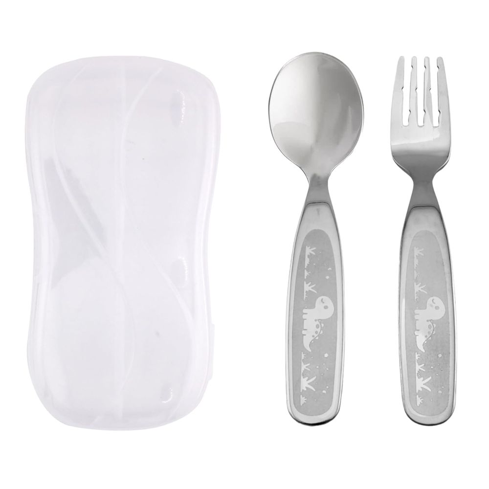 Brain Giggles - Cravista Kids Cutlery Set With Case - Dinosaur
