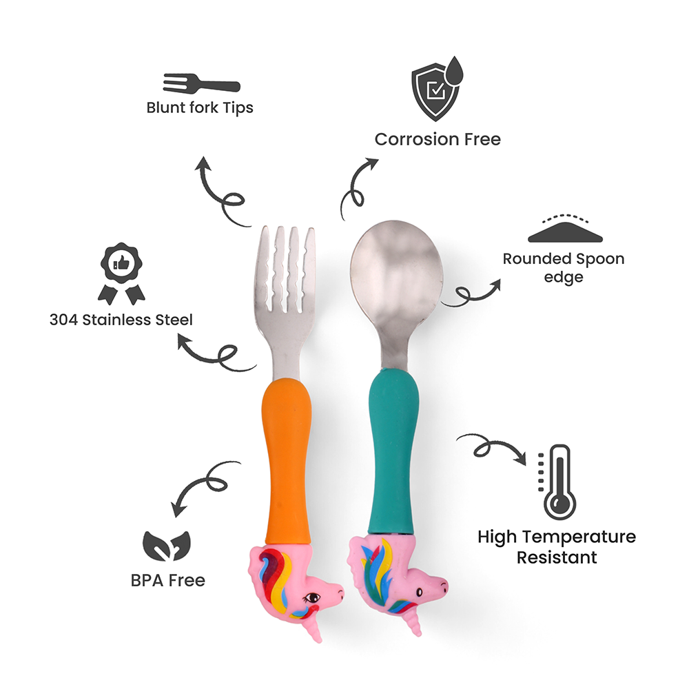 Cravista - Unicorn Kids Cutlery Set - 4pcs