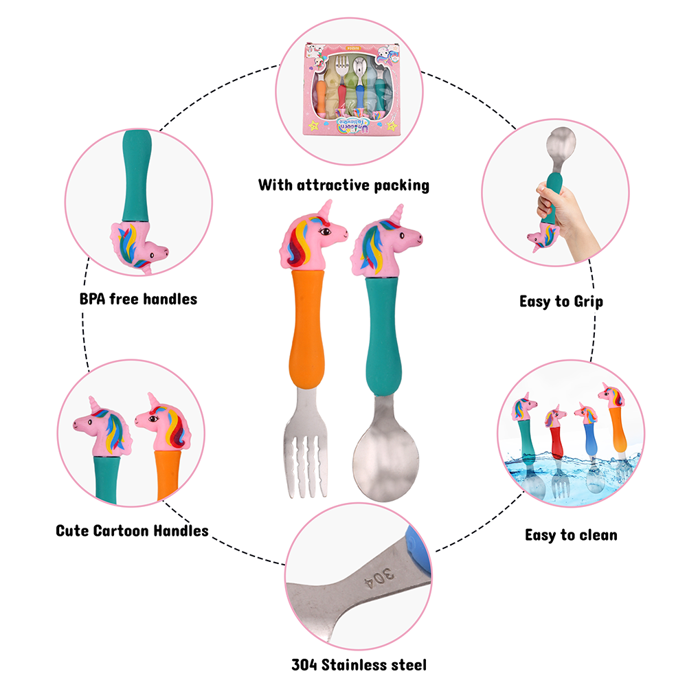 Cravista - Unicorn Kids Cutlery Set - 4pcs