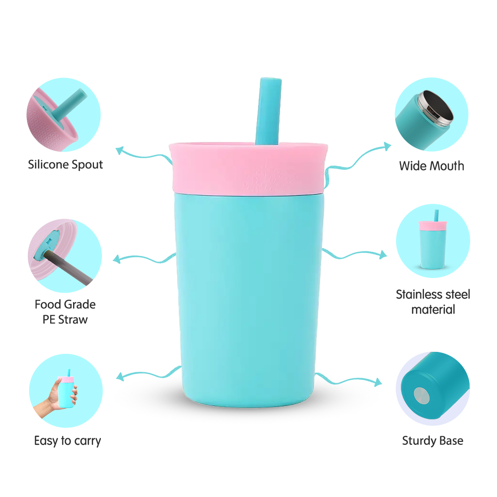 Cravista - Leak-proof Insulated Water Bottle With Straw - 12oz