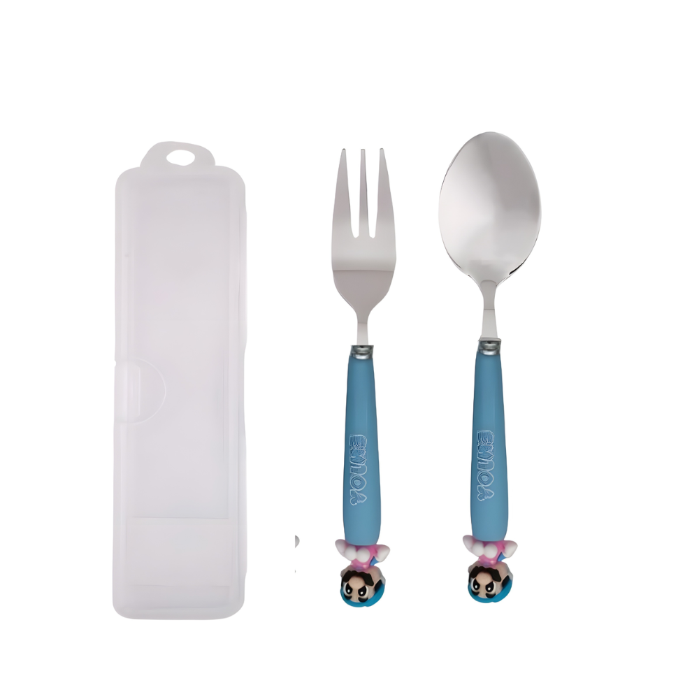 Cravista - Kids Arcade Adventure Stainless Steel Cutlery Set With Case - 3 Pcs