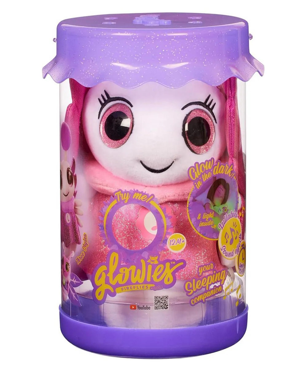 Glowies Fireflies Glow In The Dark Plush Toy - Pink/White