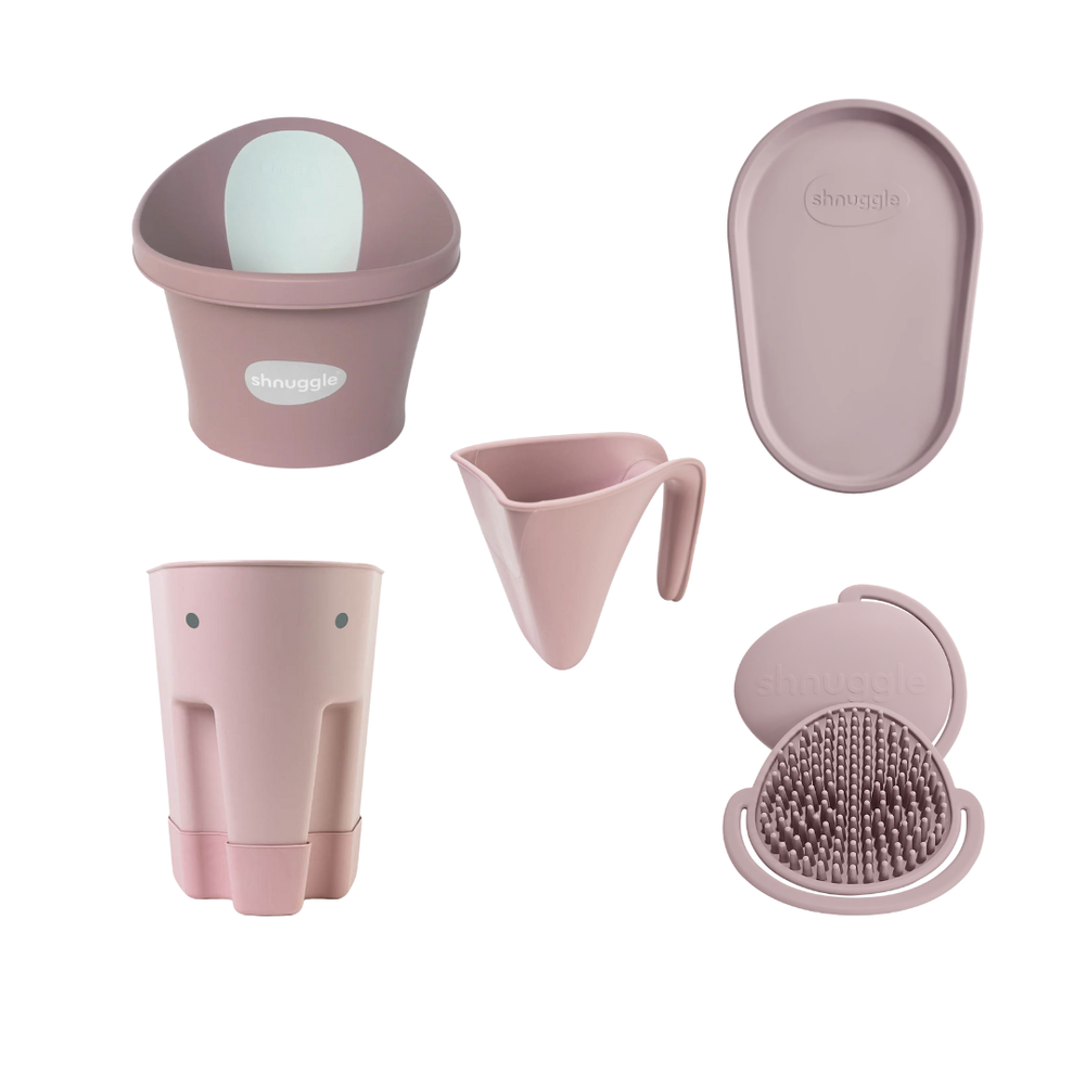 Shnuggle - Baby Bath Starter Bundle - Blossom - 5pc Set