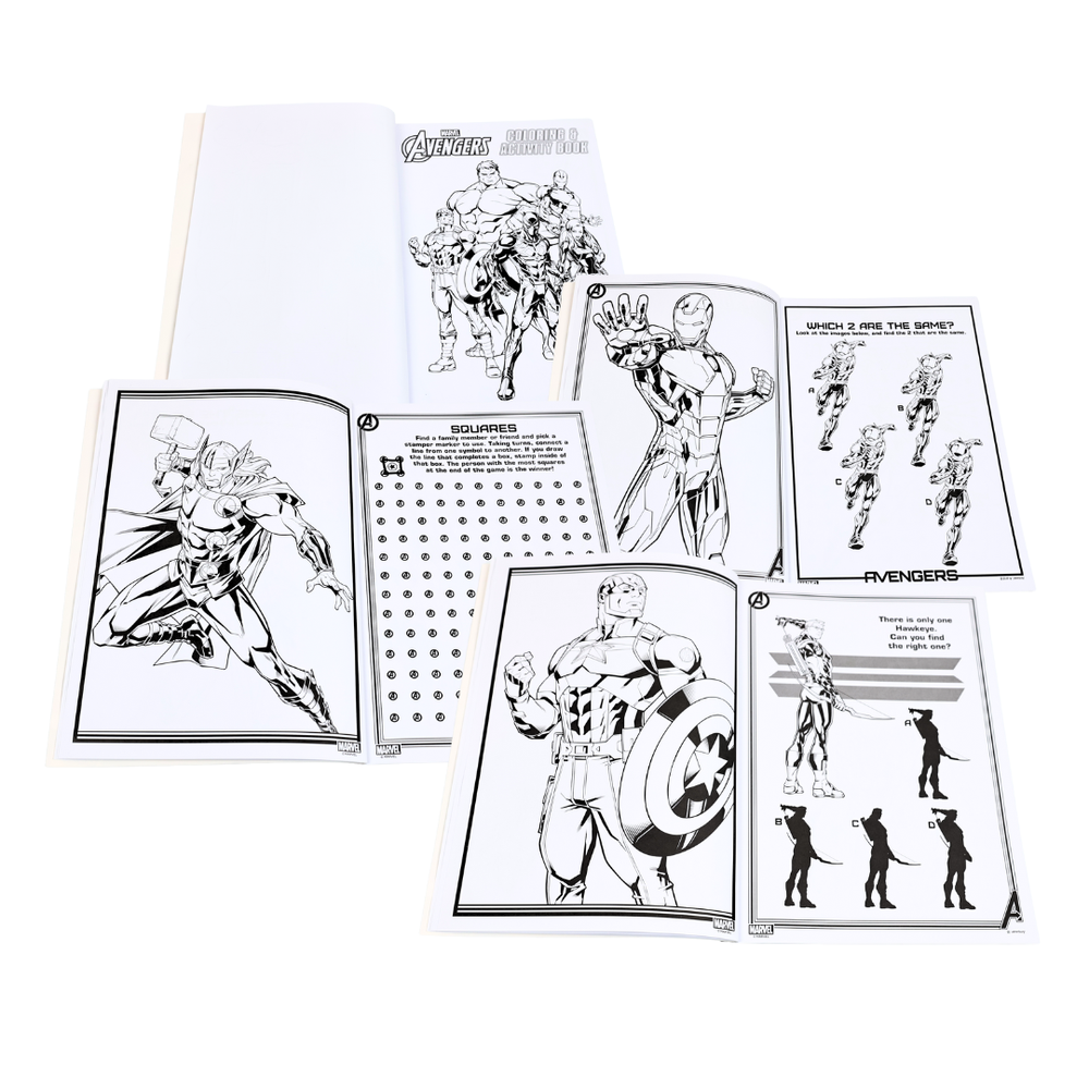 Marvel - Avengers Coloring & Activity Book + Stamper Markers