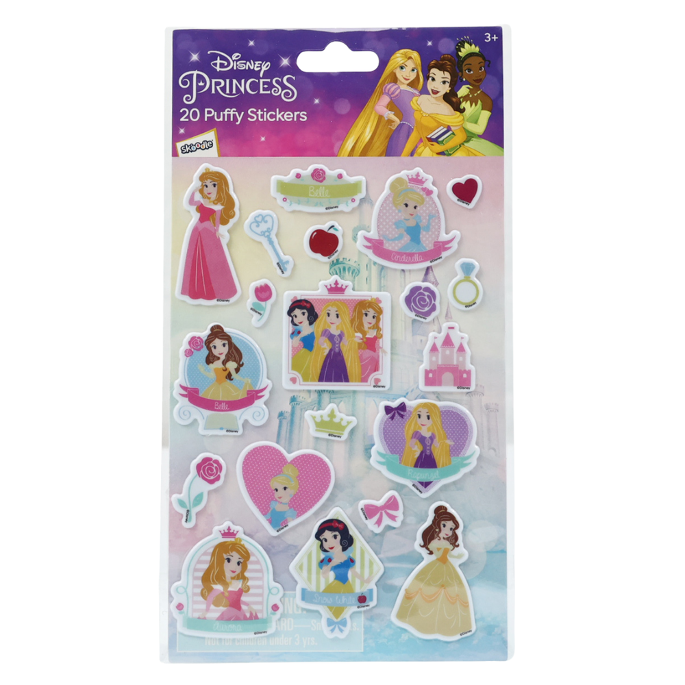Disney - Princess 3D Puffy Sticker Sets - 20pcs