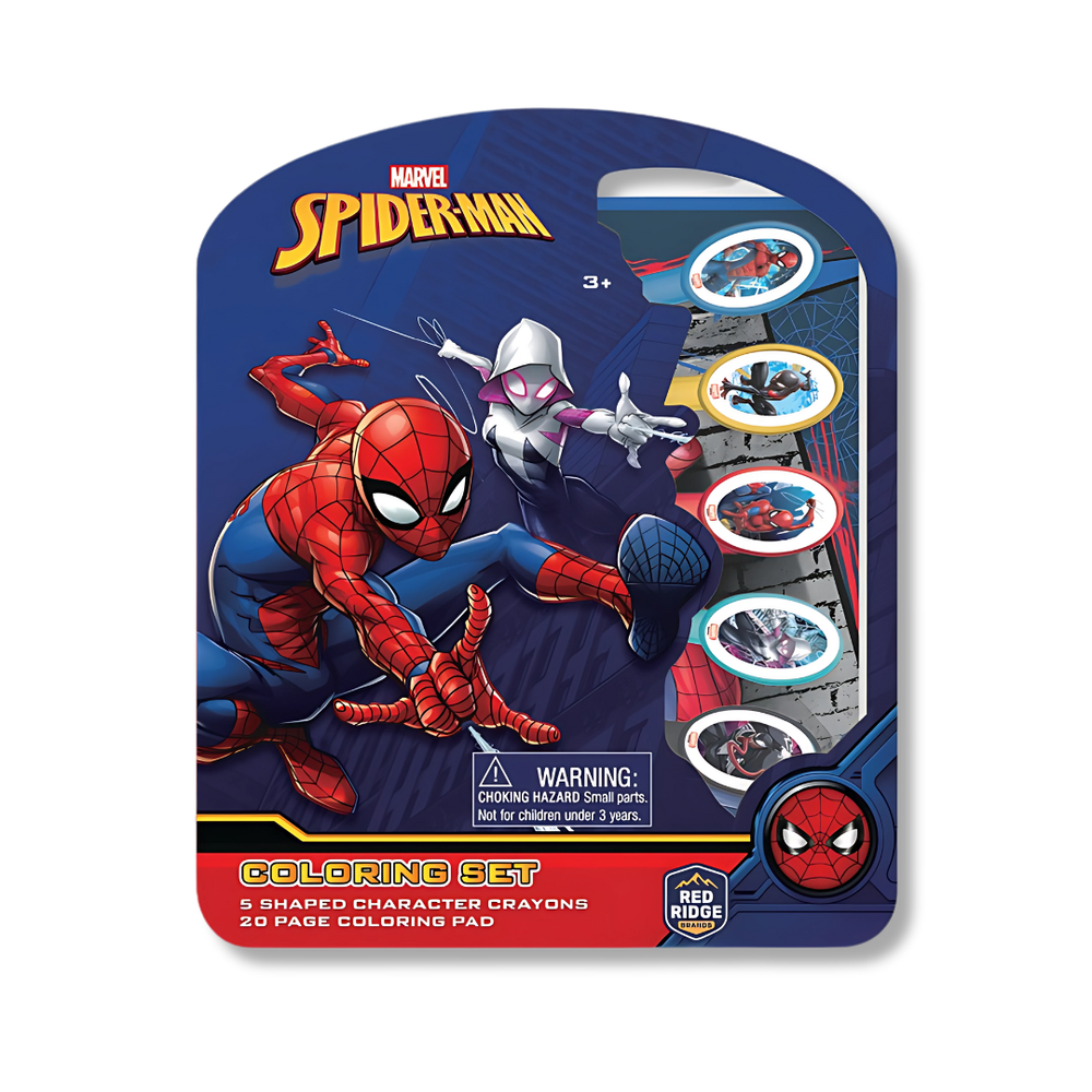 Marvel - Spider-man Coloring Set with Shaped Crayon