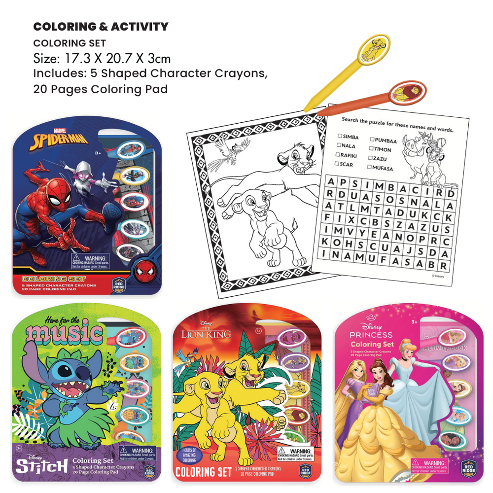 Marvel - Spider-man Coloring Set with Shaped Crayon
