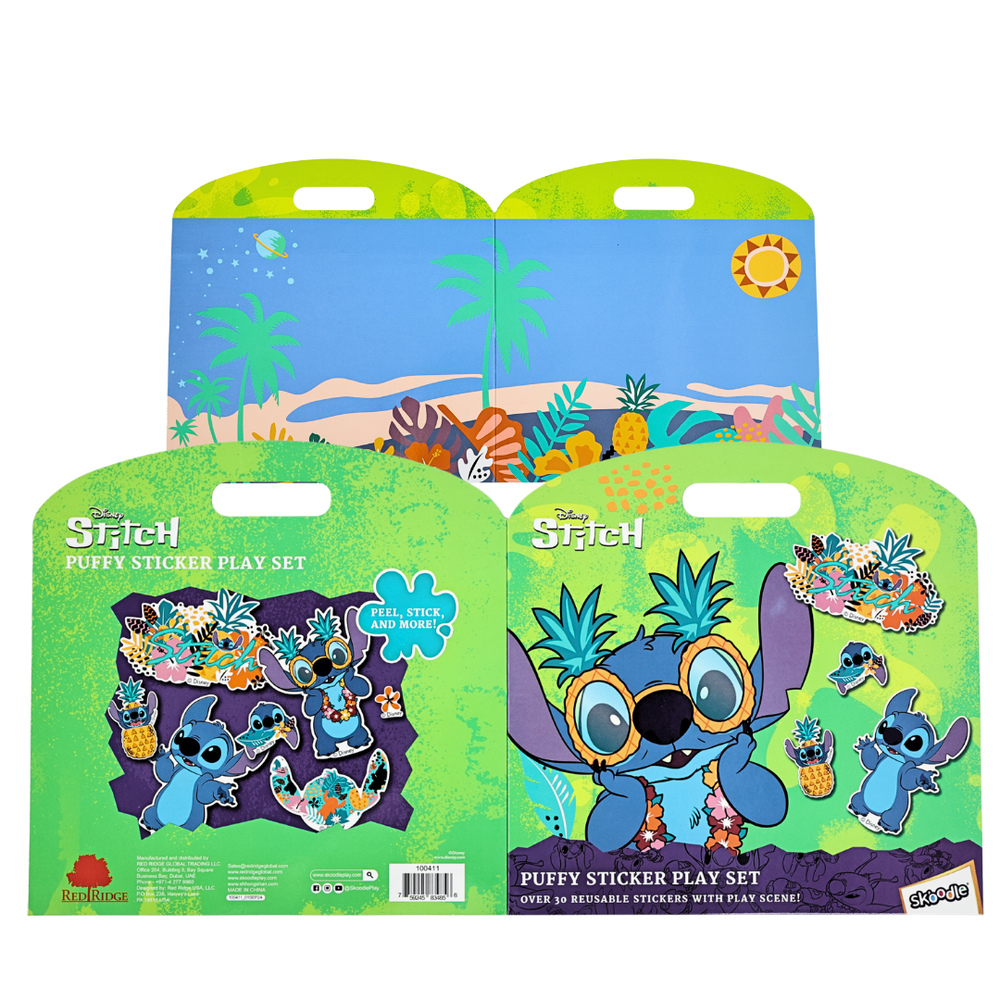 ديزني - مجموعة ملصقات ستيتش المنتفخة - 30 قطعة