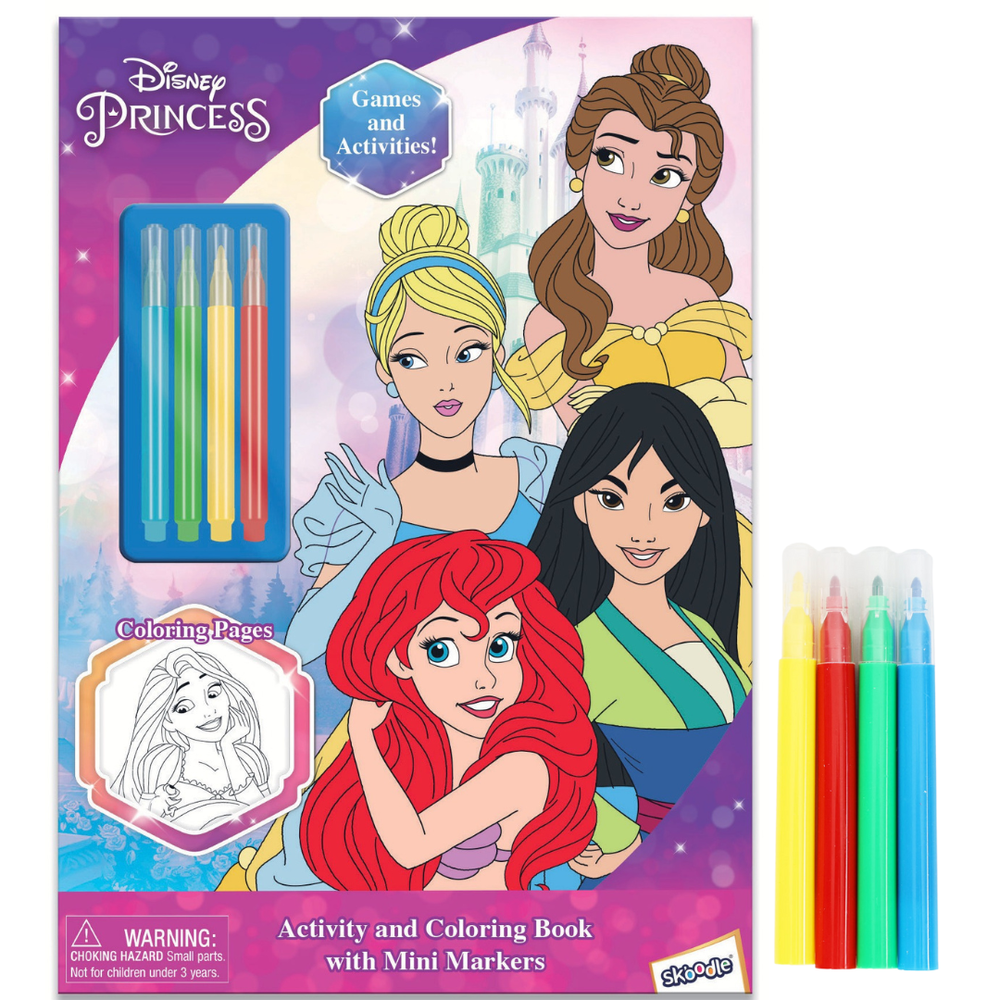 ديزني - كتاب أنشطة الأميرات مع أقلام تلوين صغيرة