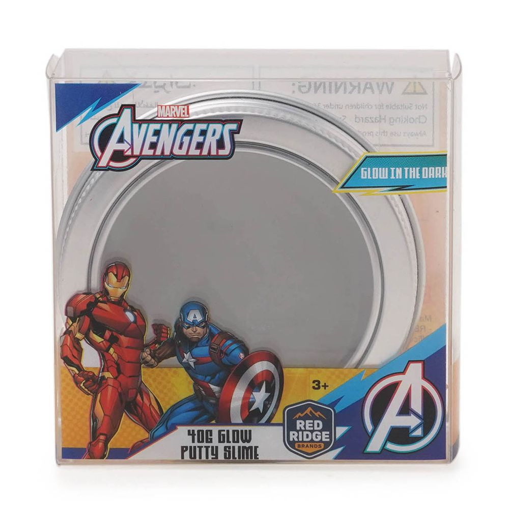 Slime Squad - Marvel Avengers Glow Putty Slime - White - 40 gm
