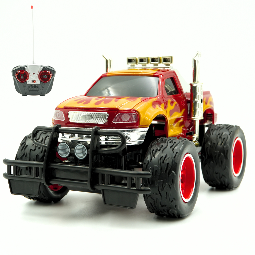 ريدريدج - شاحنة نقل صغيرة تعمل بجهاز تحكم عن بعد بمقياس 1/64 - أصفر/أسود