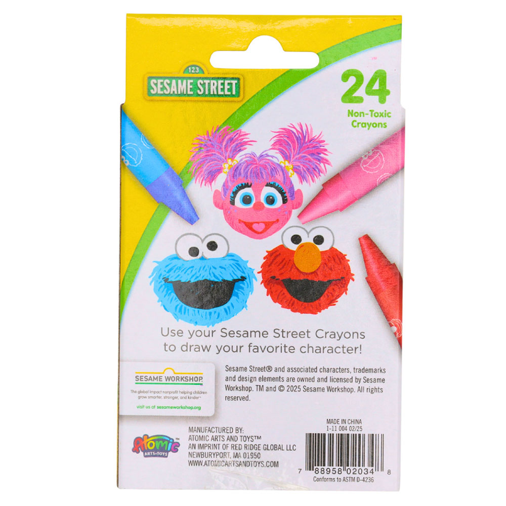 Sesame Street - Classic Colors Crayons Set - Color May Vary - 24 Pcs