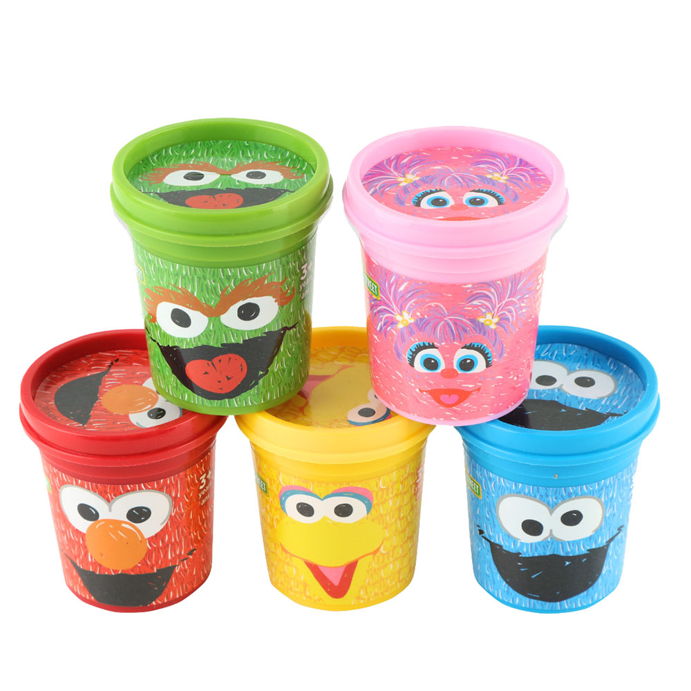 Sesame Street - Dough Cans Set - Color May Vary - 5 Pcs - 425 gm