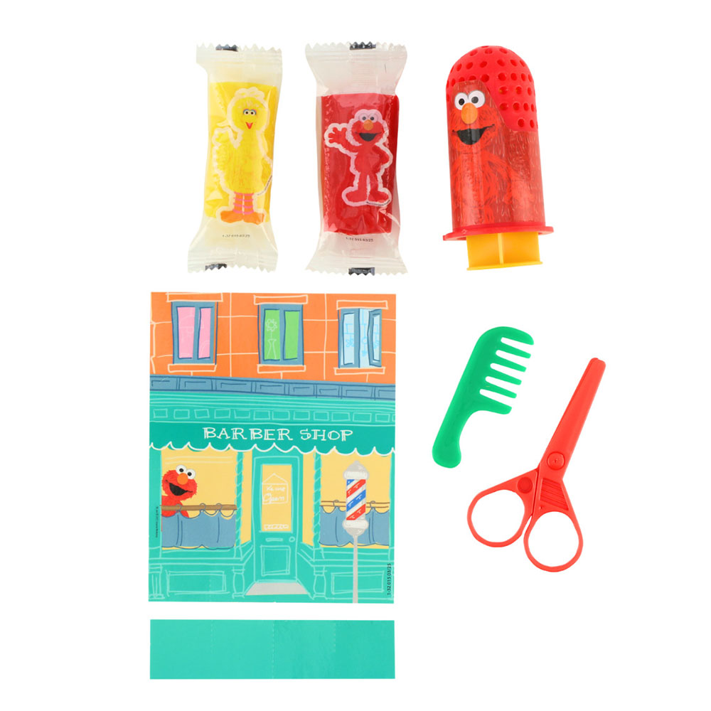 Sesame Street - Style Studio With Dough Set - Barber Shop - 8 Pcs