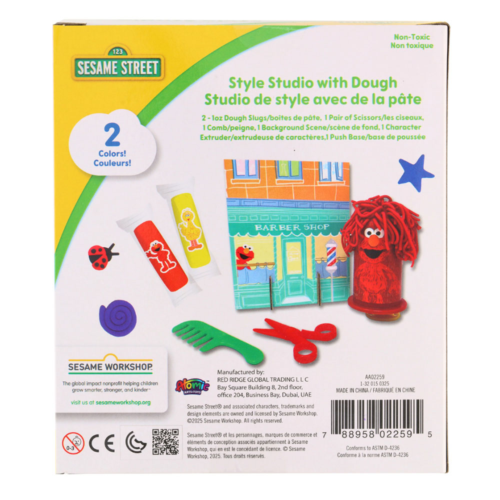 Sesame Street - Style Studio With Dough Set - Barber Shop - 8 Pcs