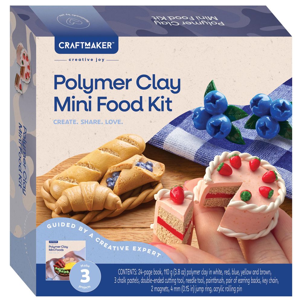 هينكلر - مجموعة صنع الطعام المصغر من طين البوليمر من كرافت ميكر - متعدد الألوان